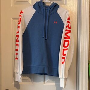 Under Armour Blue and White Sweater